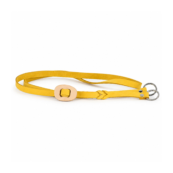 sujetador de cuero porta lupa con dos anillos